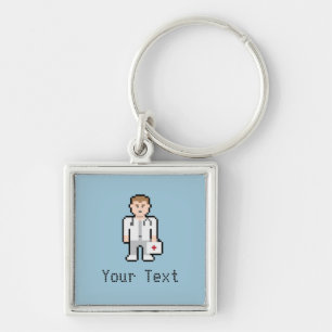 Kundenspezifischer Pixel-Doktor Keychain Schlüsselanhänger