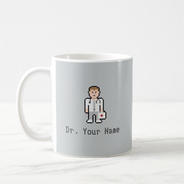 Kundenspezifischer Pixel-Doktor Mug Tasse (Links)