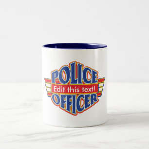Kundenspezifischer Polizeibeamte Zweifarbige Tasse