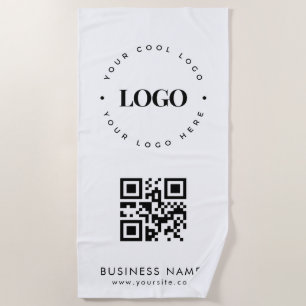 Kundenspezifischer QR-Code für Business-Logos und Strandtuch