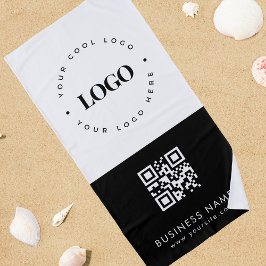 Kundenspezifischer QR-Code für Business-Logos und  Strandtuch