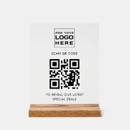 Kundenspezifischer QR-Code für moderne Unternehmen Acrylschild