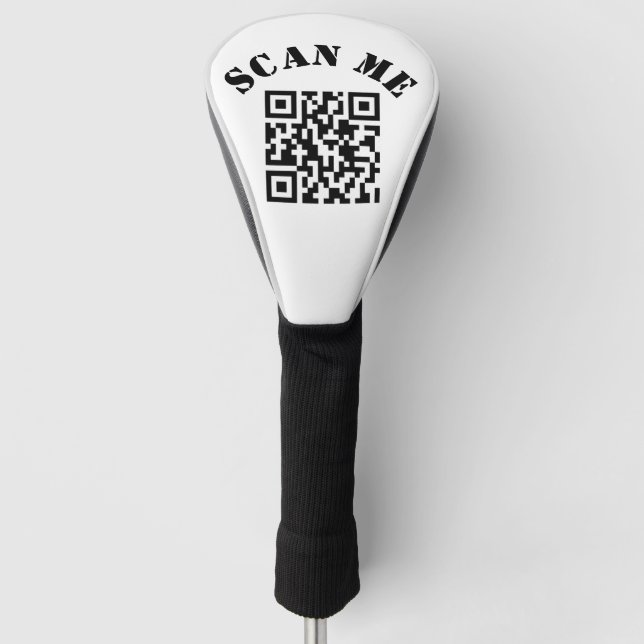 Kundenspezifischer QR-Code Golf Headcover (Vorderseite)