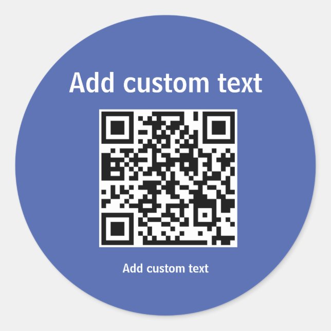 kundenspezifischer QR-Code personalisierte Werbeak Runder Aufkleber (Vorderseite)