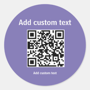 kundenspezifischer QR-Code personalisierter Websit Runder Aufkleber