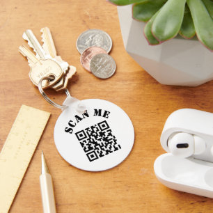 Kundenspezifischer QR-Code Schlüsselanhänger