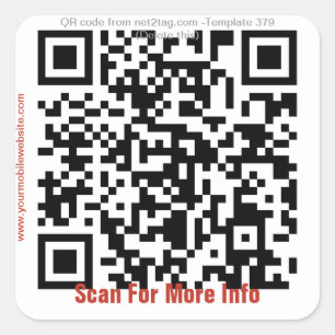 Kundenspezifischer QR Codeaufkleber (QR Quadratischer Aufkleber