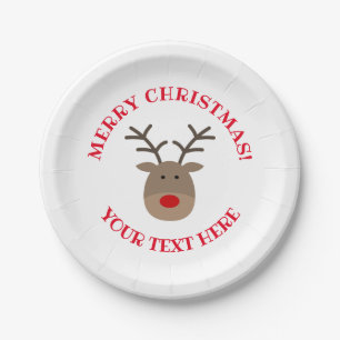 Kundenspezifischer Rudolph der Ren Pappteller