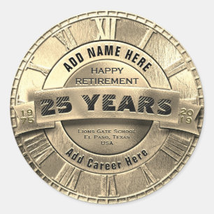 Kundenspezifischer Ruhestands-Aufkleber Runder Aufkleber