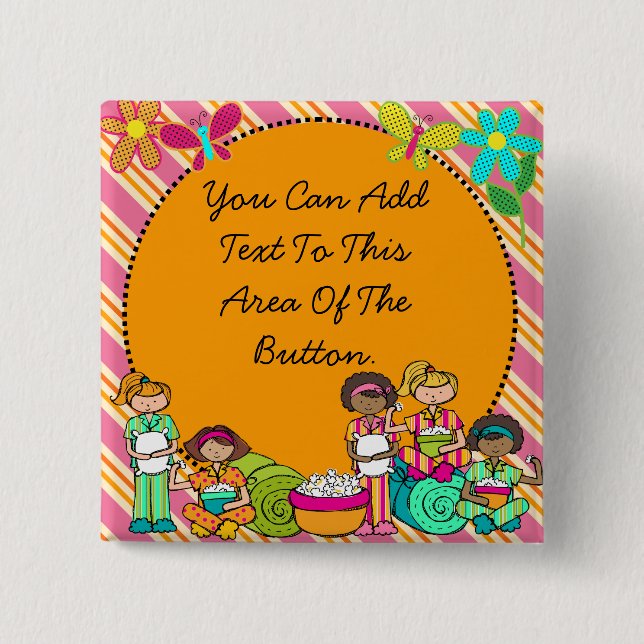 Kundenspezifischer Schlummer-Party-Knopf Button (Vorderseite)