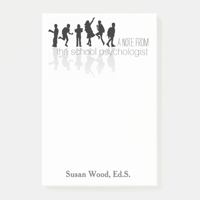 Kundenspezifischer Schulpsychologe große Post-it Klebezettel (Vorderseite)