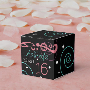 Kundenspezifischer schwarzer Bonbon 16 Geschenkschachtel