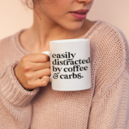 Kundenspezifischer Spaß Moderner Kaffee Lover Carb Zweifarbige Tasse