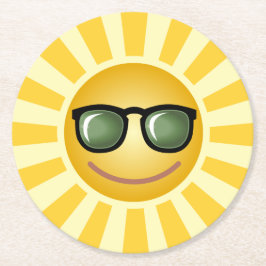 Kundenspezifischer Sun Runder Pappuntersetzer