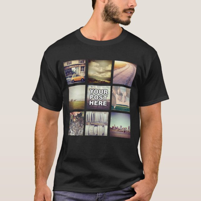 Kundenspezifischer T - Shirt mit Ihren Instagram (Vorderseite)