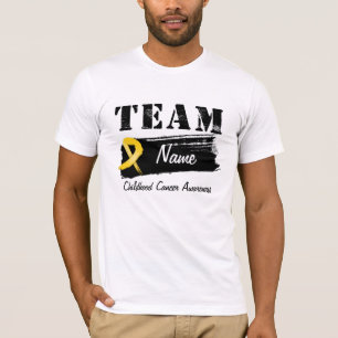 Kundenspezifischer Team-Name - Kindheits-Krebs T-Shirt
