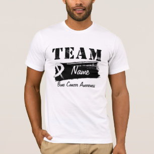 Kundenspezifischer Team-Name - Knochen-Krebs T-Shirt