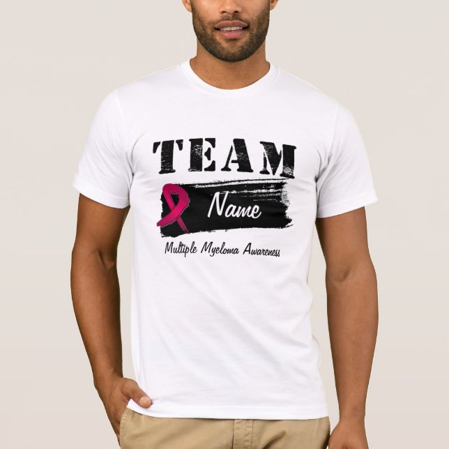 Kundenspezifischer Team-Name - multiples Myeloma T-Shirt (Vorderseite)