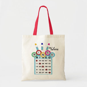 Kundenspezifischer Text-bunte Bingo-Taschen-Tasche Tragetasche