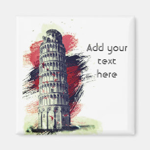 Kundenspezifischer Text-lehnender Turm des Magnet