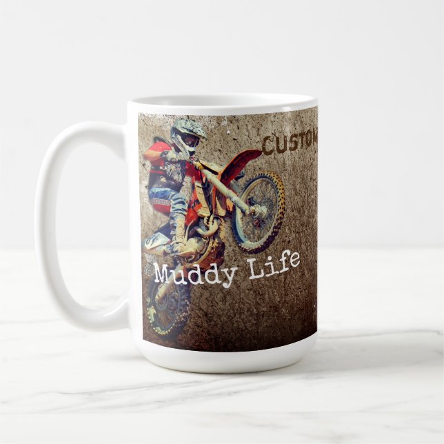 Kundenspezifischer Text-Motorrad-Männer Mudding Kaffeetasse (Links)