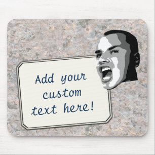 Kundenspezifischer Text-Ruf auf neutraler Mousepad