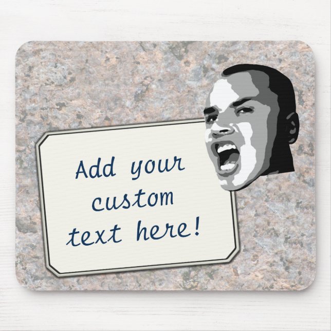 Kundenspezifischer Text-Ruf auf neutraler Mousepad (Vorne)