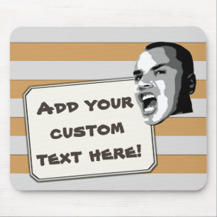 Kundenspezifischer Text-Ruf auf silbernen Mousepad