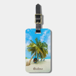 Kundenspezifischer Text Strand in Gepäckanhänger