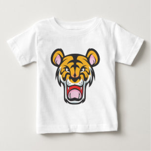 Kundenspezifischer verärgerter Tiger-Cartoon Baby T-shirt
