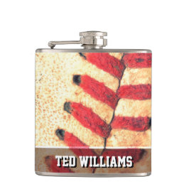 Kundenspezifischer Vintager Basebalball Flachmann