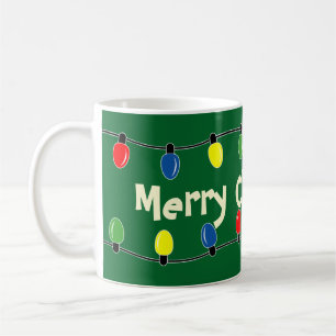 Kundenspezifischer Weihnachtsbaum beleuchtet Kaffeetasse
