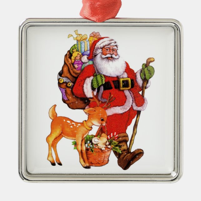 KUNDENSPEZIFISCHER WEIHNACHTSBAUM SILBERNES ORNAMENT (Vorne)