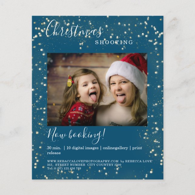 Kundenspezifischer Weihnachtslichter Foto Flyer (Vorne)