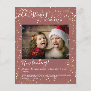 Kundenspezifischer Weihnachtslichter Foto Flyer