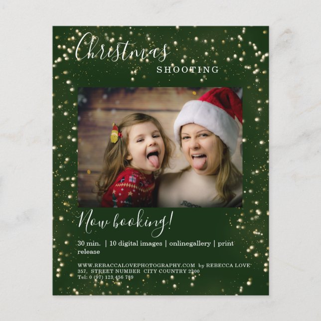 Kundenspezifischer Weihnachtslichter Foto Flyer (Vorne)