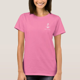 Kundenspezifischer weißer Anker addieren Ihren T-Shirt