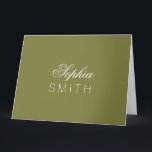 Kundenspezifischer Woodbine elegant Karte<br><div class="desc">Cooler, eleganter und minimaler Entwurf. Grün.</div>