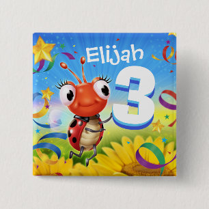 kundenspezifisches Abzeichen des Geburtstages 3yrs Button