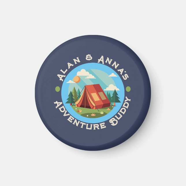 Kundenspezifisches Adventure Camp - Personalisiert Magnet (Vorne)