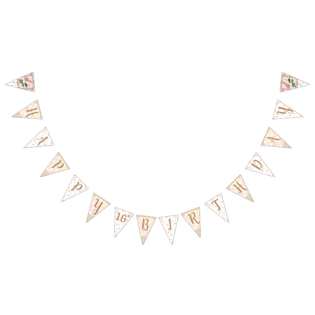 Kundenspezifisches Alters-schäbige rosa Wimpelkette (Alle)