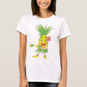 Kundenspezifisches Ananas Hula Tänzer-Tanzen T-Shirt
