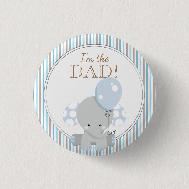 Kundenspezifisches Baby-Duschen-Party bin ich DER Button (Vorderseite)