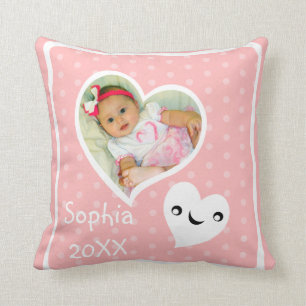 Kundenspezifisches Baby-Mädchen-Fotothrow-Kissen Kissen
