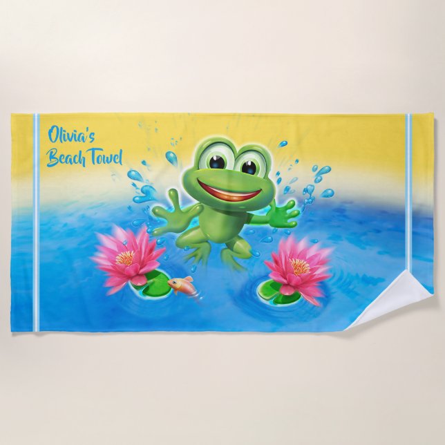 Kundenspezifisches Badetuch Bockspringenspritzen (Vorderseite)