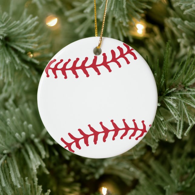 Kundenspezifisches Baseball-Geschenk für Sportteam Keramik Ornament (Baum)
