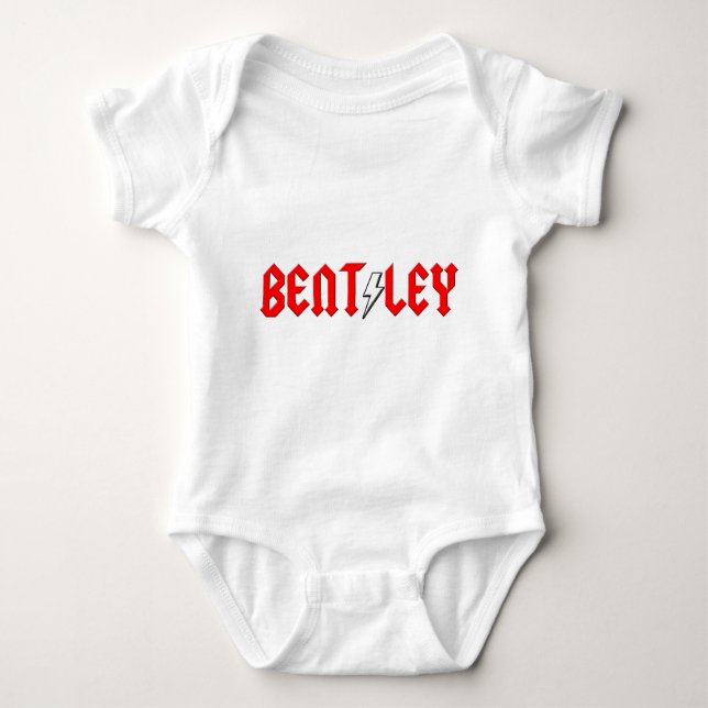 kundenspezifisches BENTLEY Rock-and-RollShirt Baby Strampler (Vorderseite)