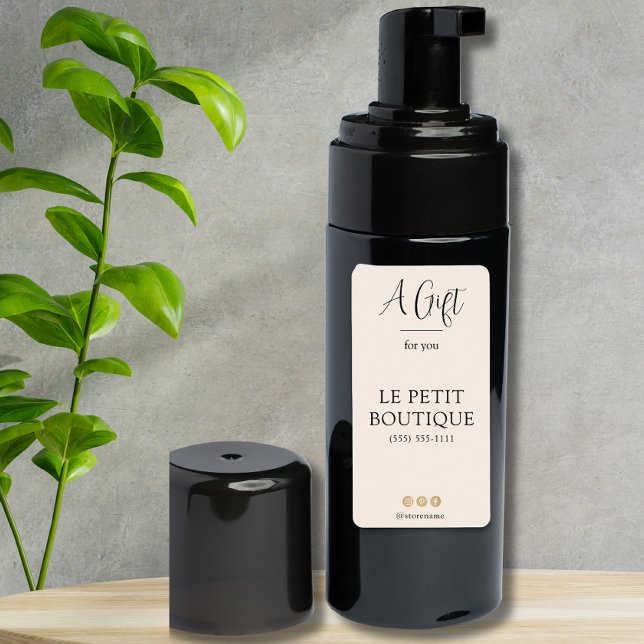 Kundenspezifisches Blush-Firmenname-Sanitizer-Labe Adressaufkleber (Von Creator hochgeladen)