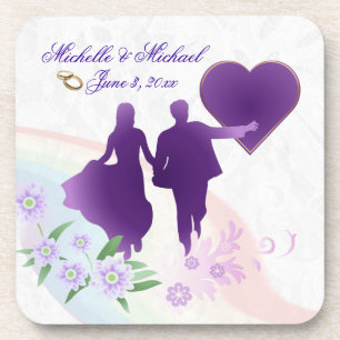 Kundenspezifisches Braut-und Bräutigam-Andenken Getränkeuntersetzer