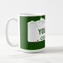 Kundenspezifisches Colorado-Kfz-Kennzeichen Tasse